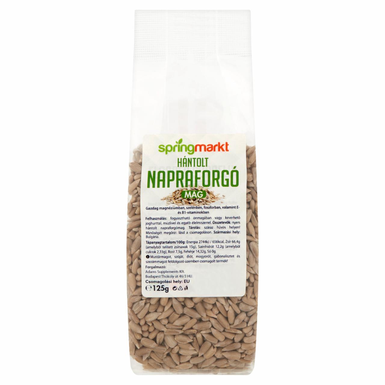 Képek - Springmarkt hántolt napraforgó mag 125 g