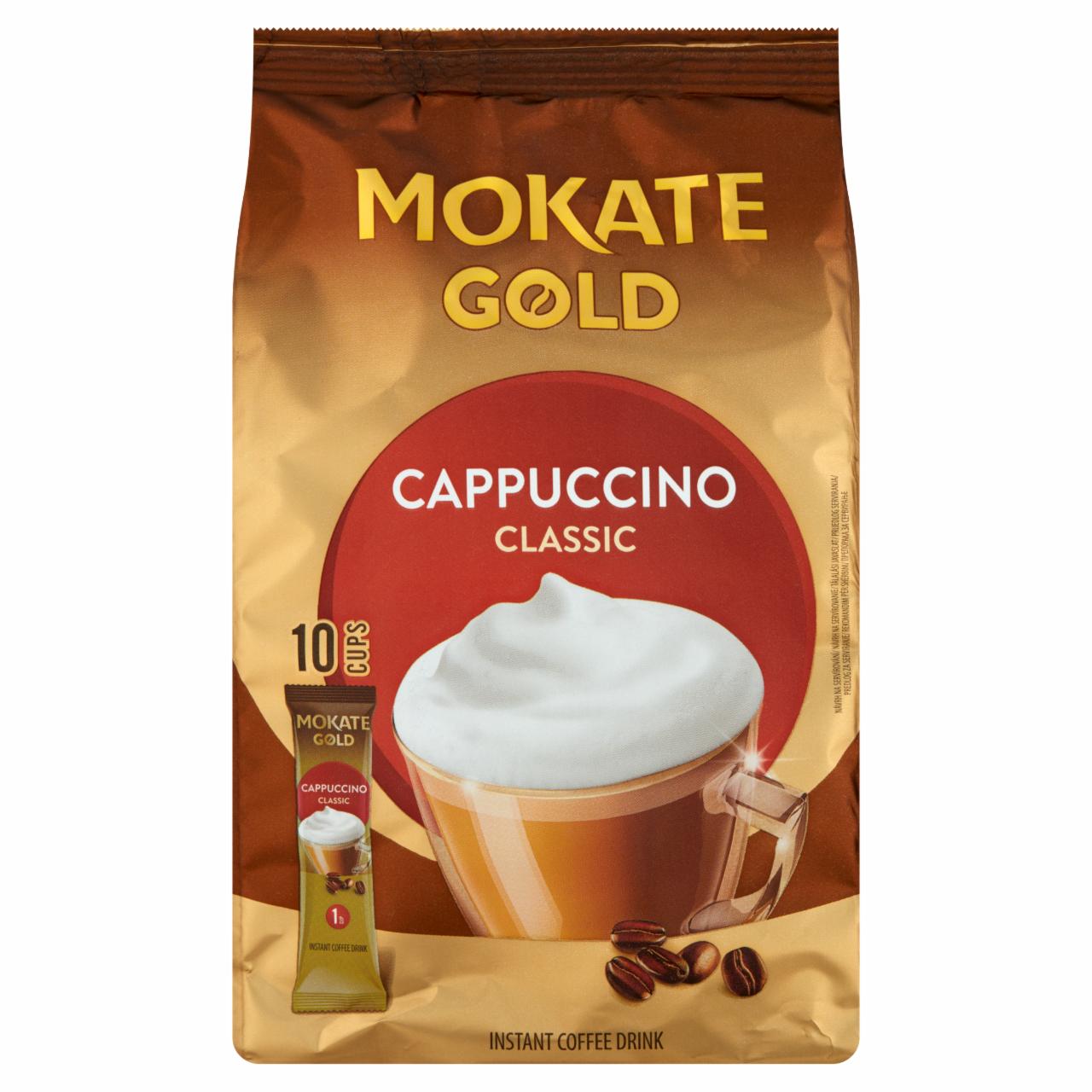 Képek - Mokate Gold Cappuccino Classic instant kávéitalpor 10 x 14 g (140 g)