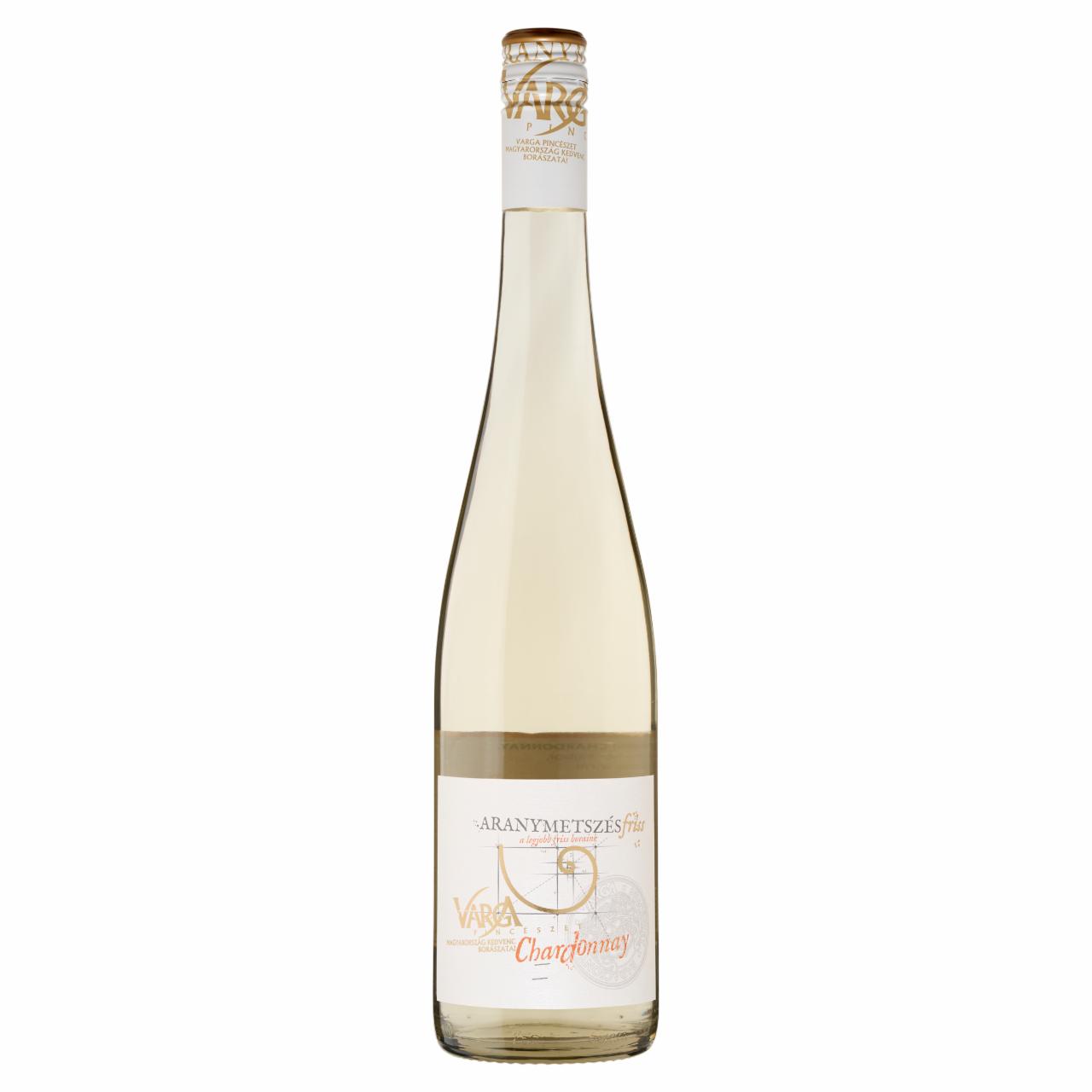 Képek - Varga Aranymetszés Friss Balatoni Chardonnay száraz fehér tájbor 11% 0,75 l