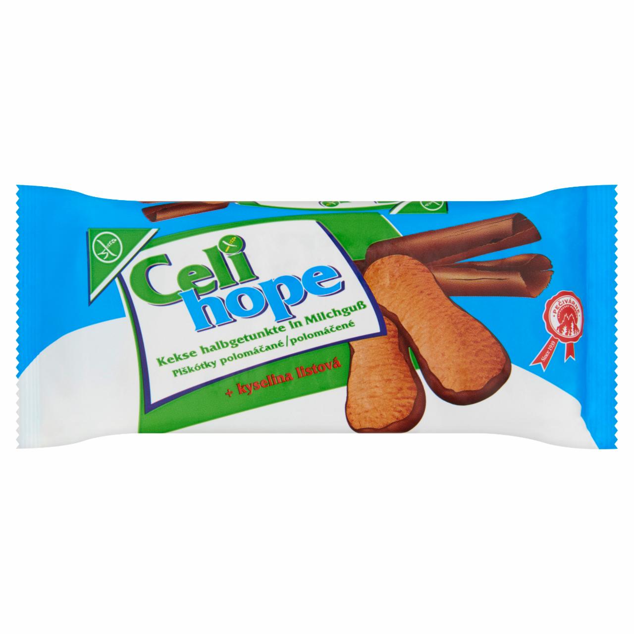 Képek - Celi Hope tejmázban félig mártott keksz 100 g