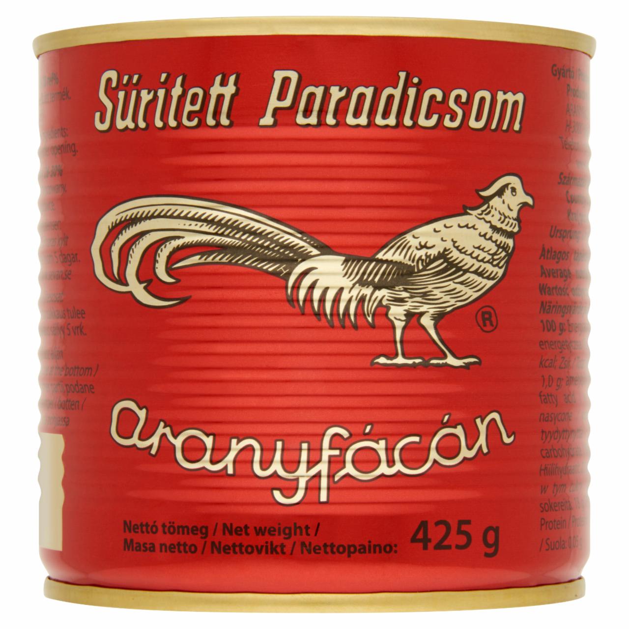 Képek - Aranyfácán sűrített paradicsom 425 g