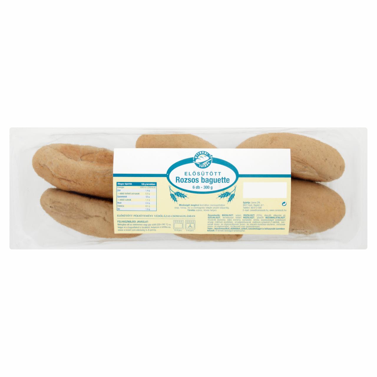 Képek - Otthoni Sütöde elősütött rozsos baguette 6 db 300 g