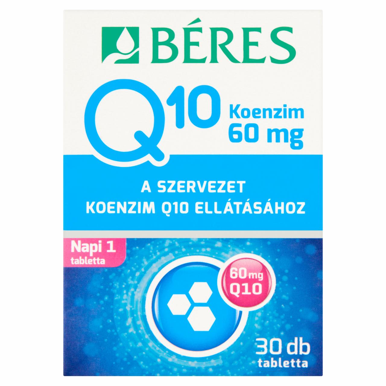 Képek - Béres Koenzim Q10 60 mg étrend-kiegészítő tabletta 30 db 16,5 g