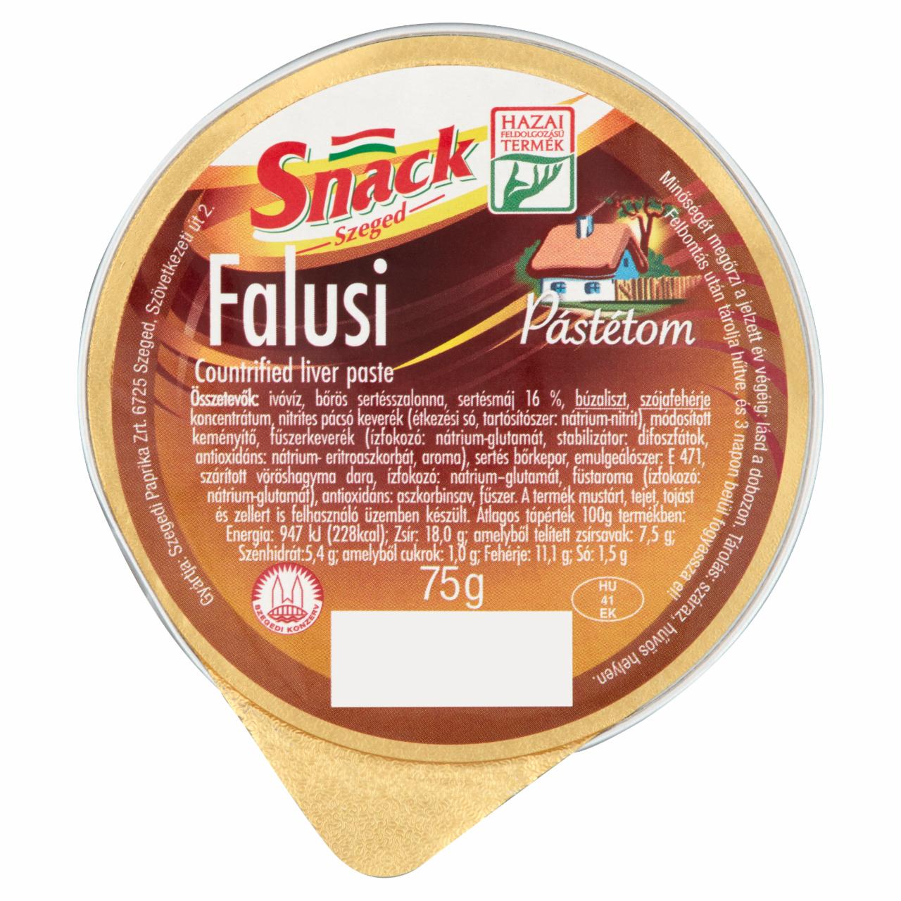 Képek - Snack Szeged falusi pástétom 75 g