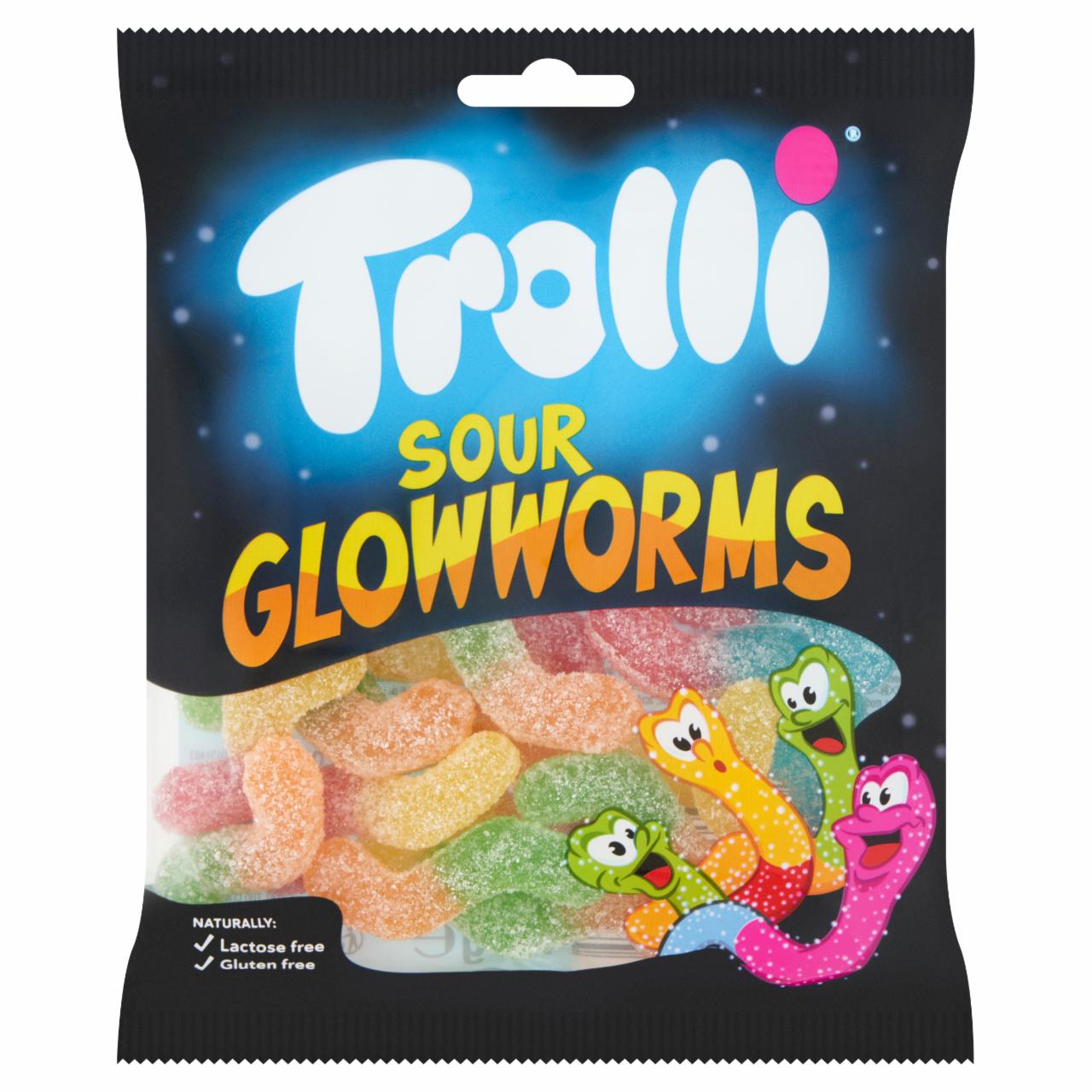 Képek - Trolli Sour Glowworms gumicukorka 100 g 
