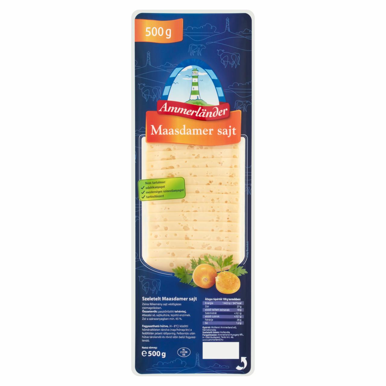 Képek - Ammerländer szeletelt maasdamer sajt 500 g