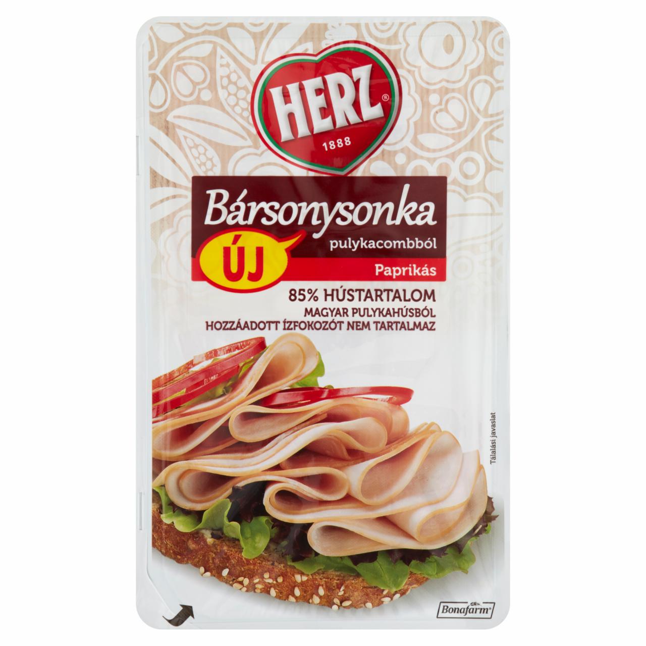 Képek - HERZ Szeletelt paprikás bársonysonka pulykacombból 100 g