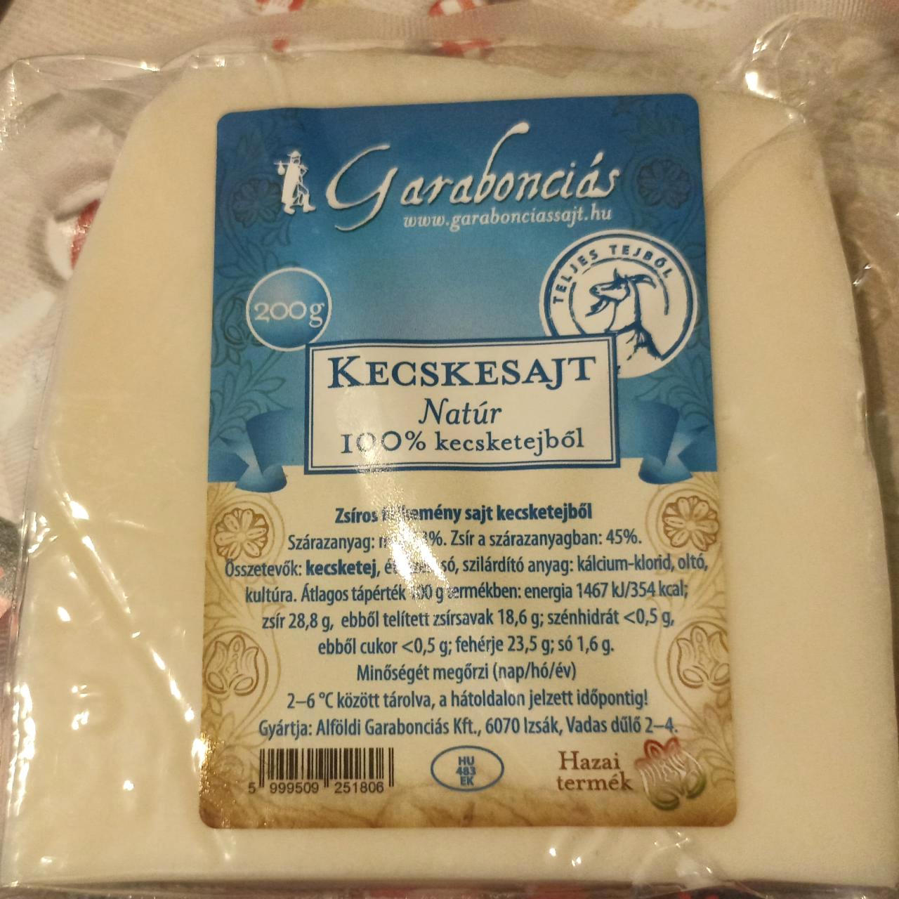 Képek - Garabonciás natúr kecskesajt 200 g
