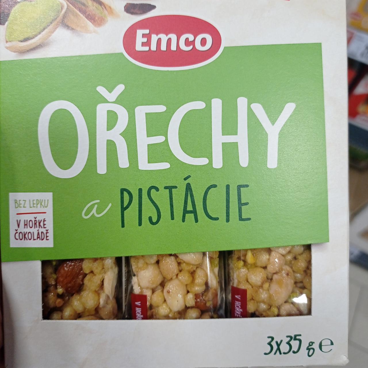 Képek - Ořechy a pistacie bez lepku v hořké čokoláde Emco