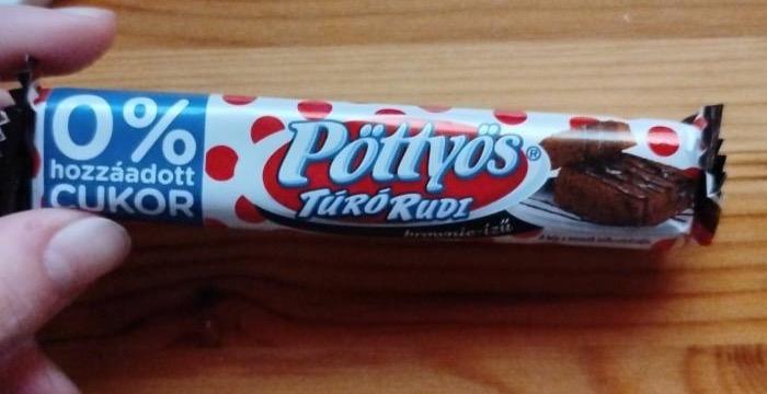 Képek - Pöttyös Túró Rudi Brownie-ízű túródesszert kakaós étbevonattal édesítőszerekkel 35 g