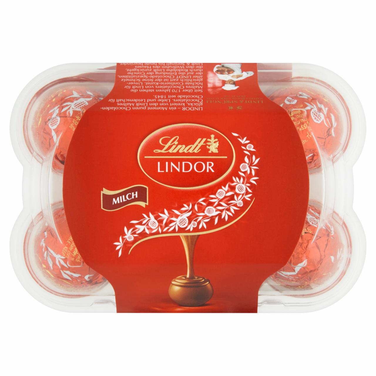 Képek - Lindt Lindor tejcsokoládé lágyan olvadó töltelékkel 168 g