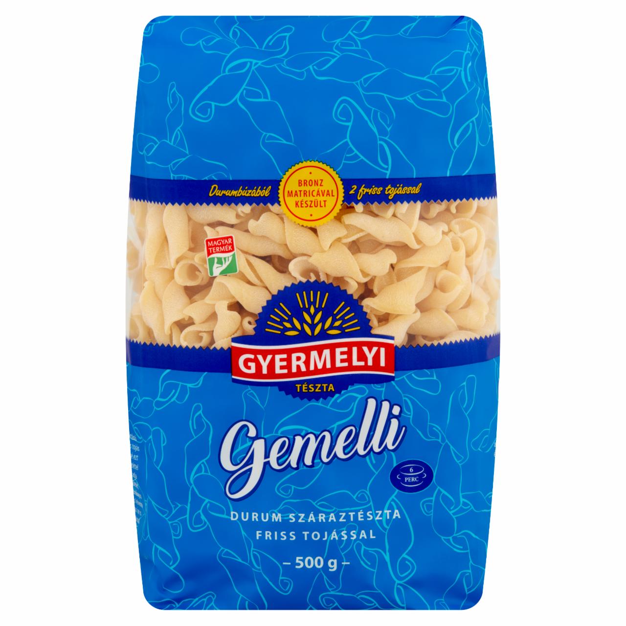 Képek - Gyermelyi Gemelli durum száraztészta friss tojással 500 g