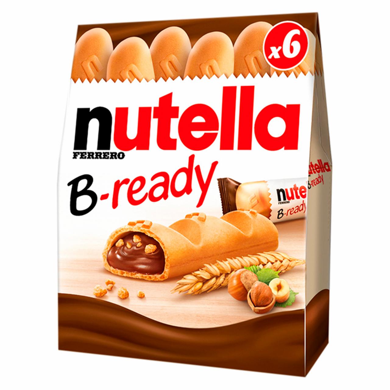 Képek - B-ready ropogós ostya kakaós mogyorókrémmel és búzakészítménnyel töltve Nutella