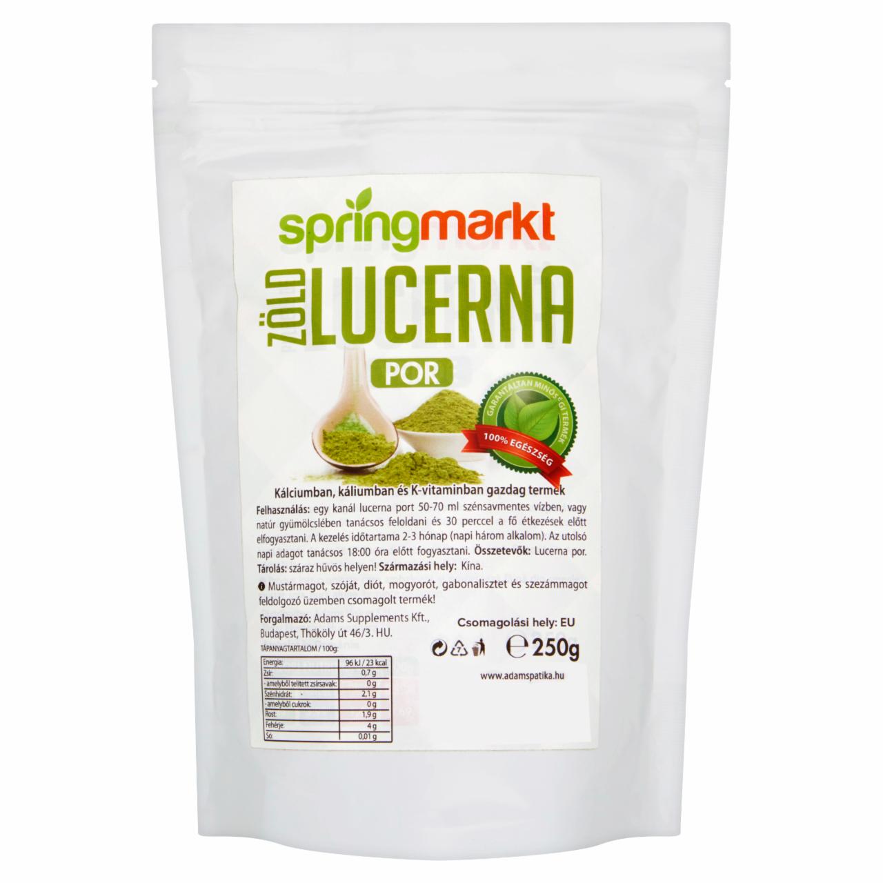 Képek - Springmarkt zöld lucerna por 250 g