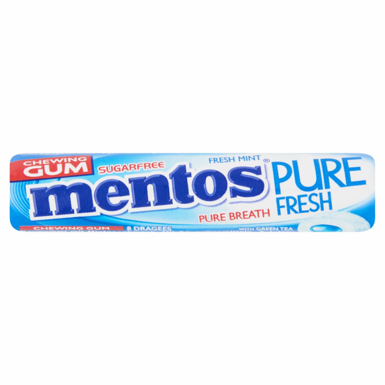 Képek - Mentos Pure Fresh mentolos ízű rágógumi édesítőszerrel 15,5 g