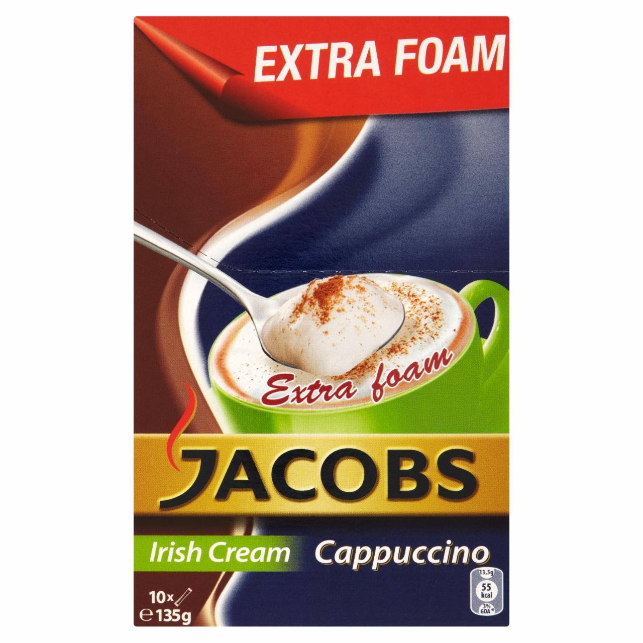 Képek - Jacobs Cappuccino ír krém ízű instant kávéitalpor 10 x 13,5 g
