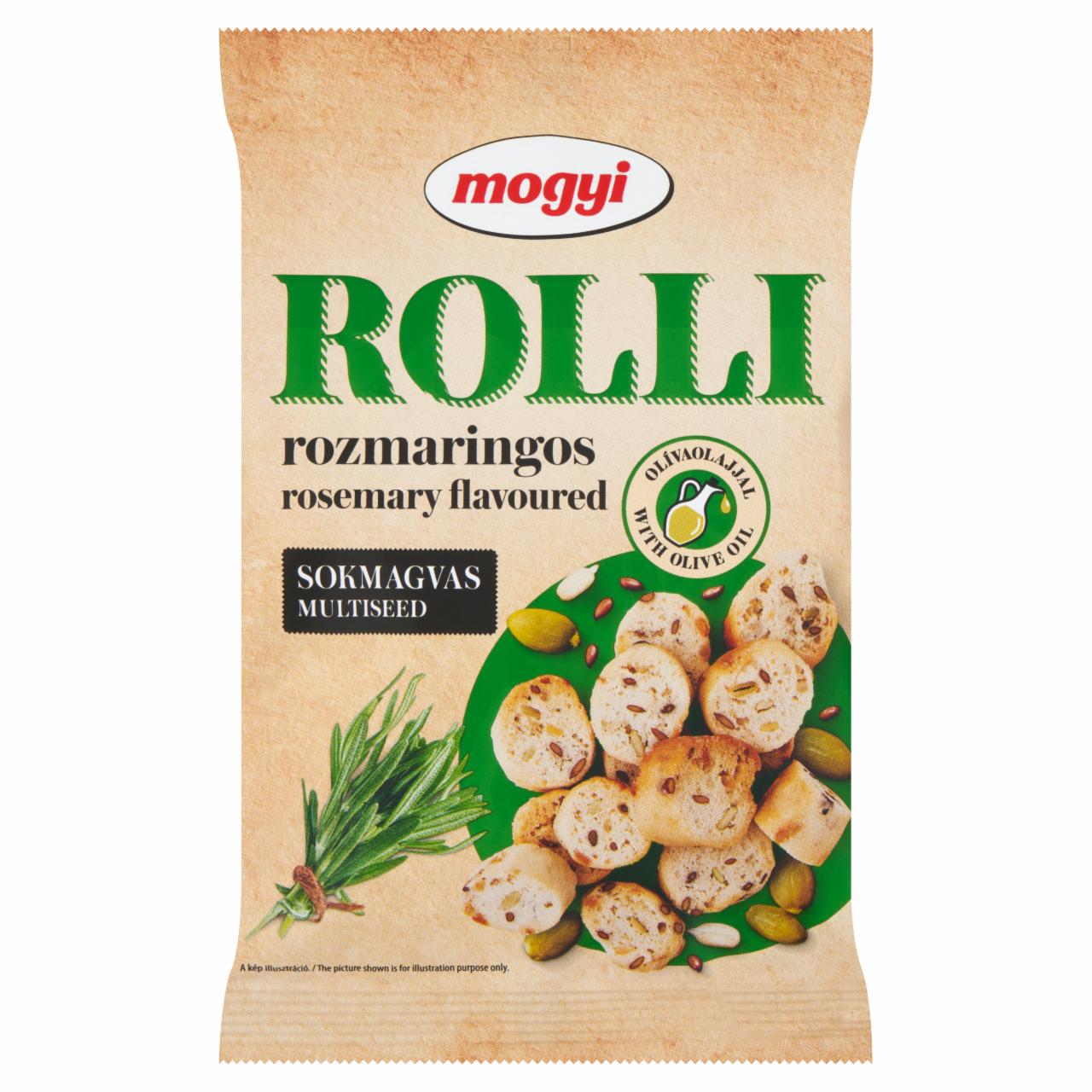 Képek - Mogyi Rolli rozmaringos, pirított, sokmagvas kenyérkarika olívaolajjal 65 g