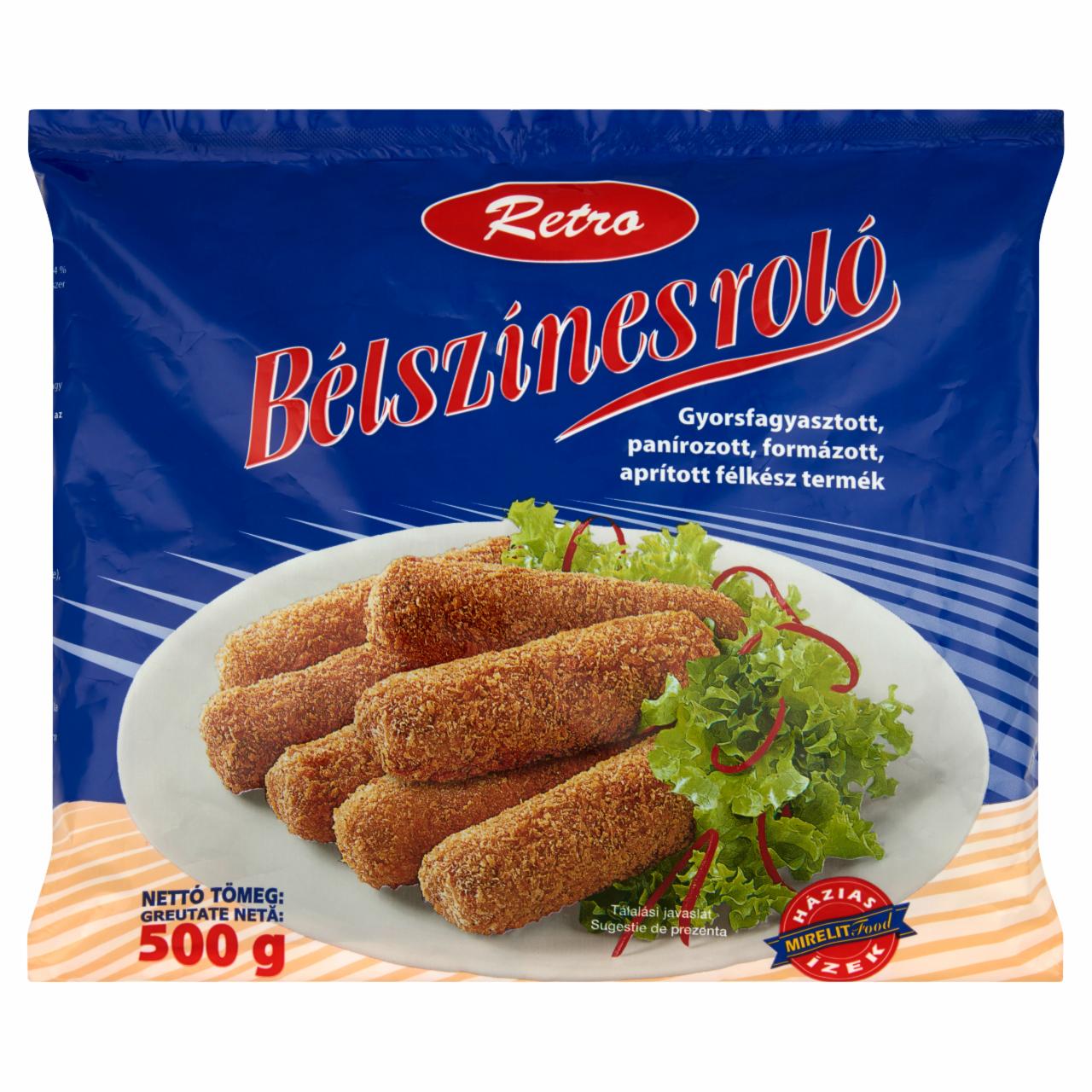 Képek - Retro gyorsfagyasztott, panírozott bélszínes roló 500 g