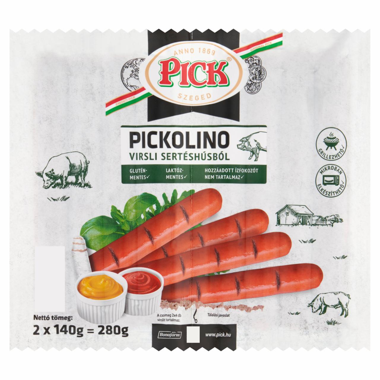 Képek - PICK Pickolino virsli sertéshúsból 2 x 140 g (280 g)