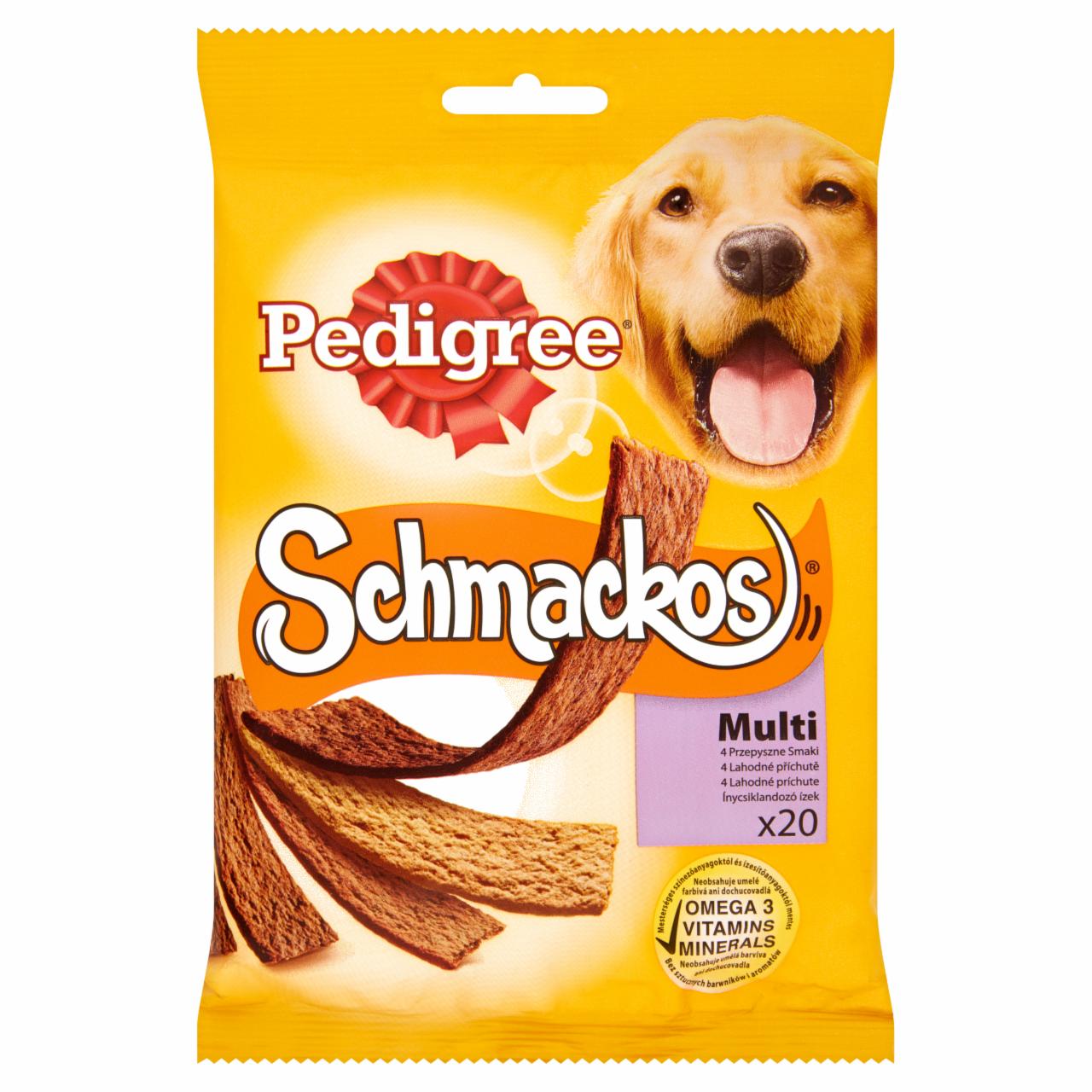 Képek - Pedigree Schmackos Multi jutalomfalat kutyák számára 4-féle hússal 20 db 172 g