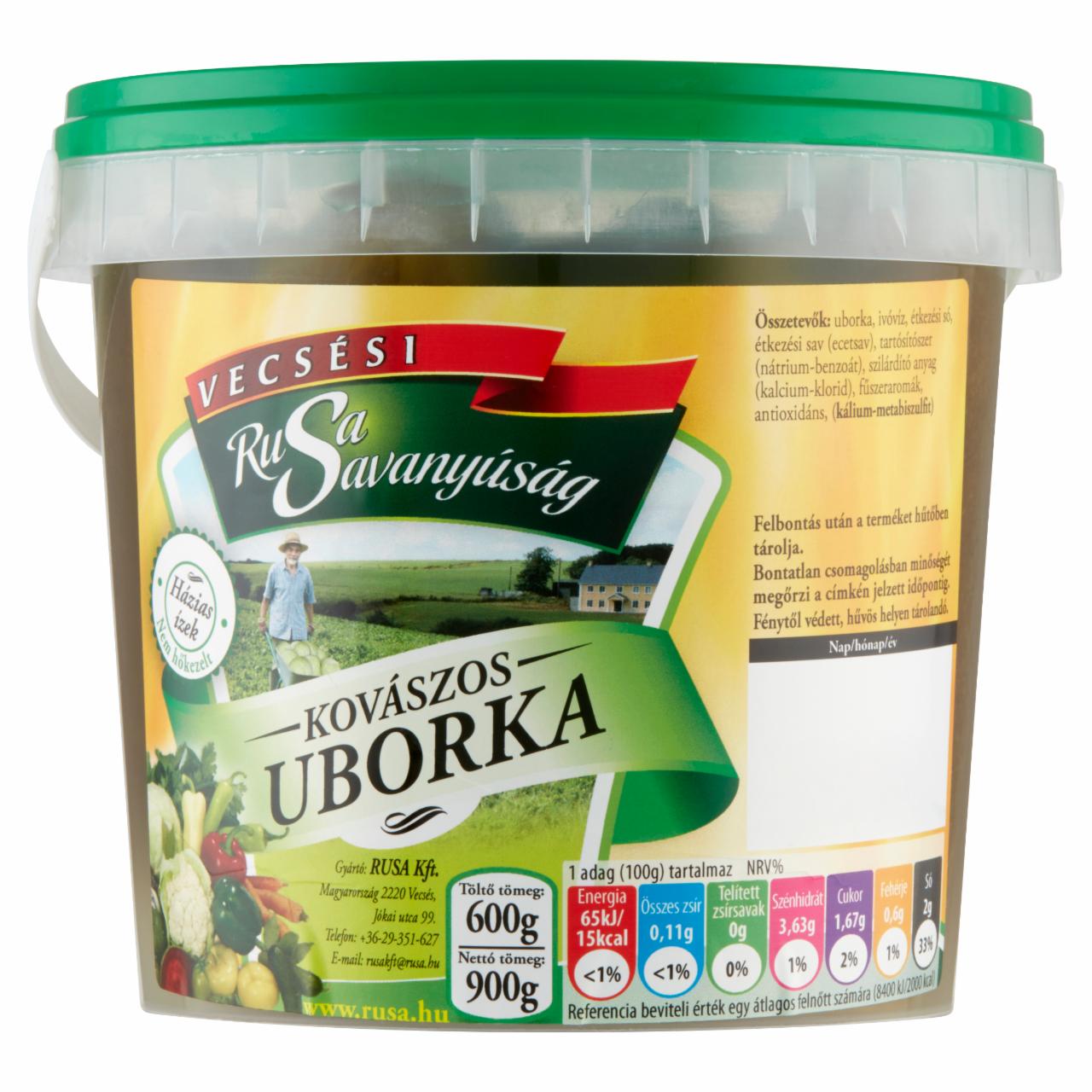 Képek - Rusa Savanyúság kovászos uborka 900 g