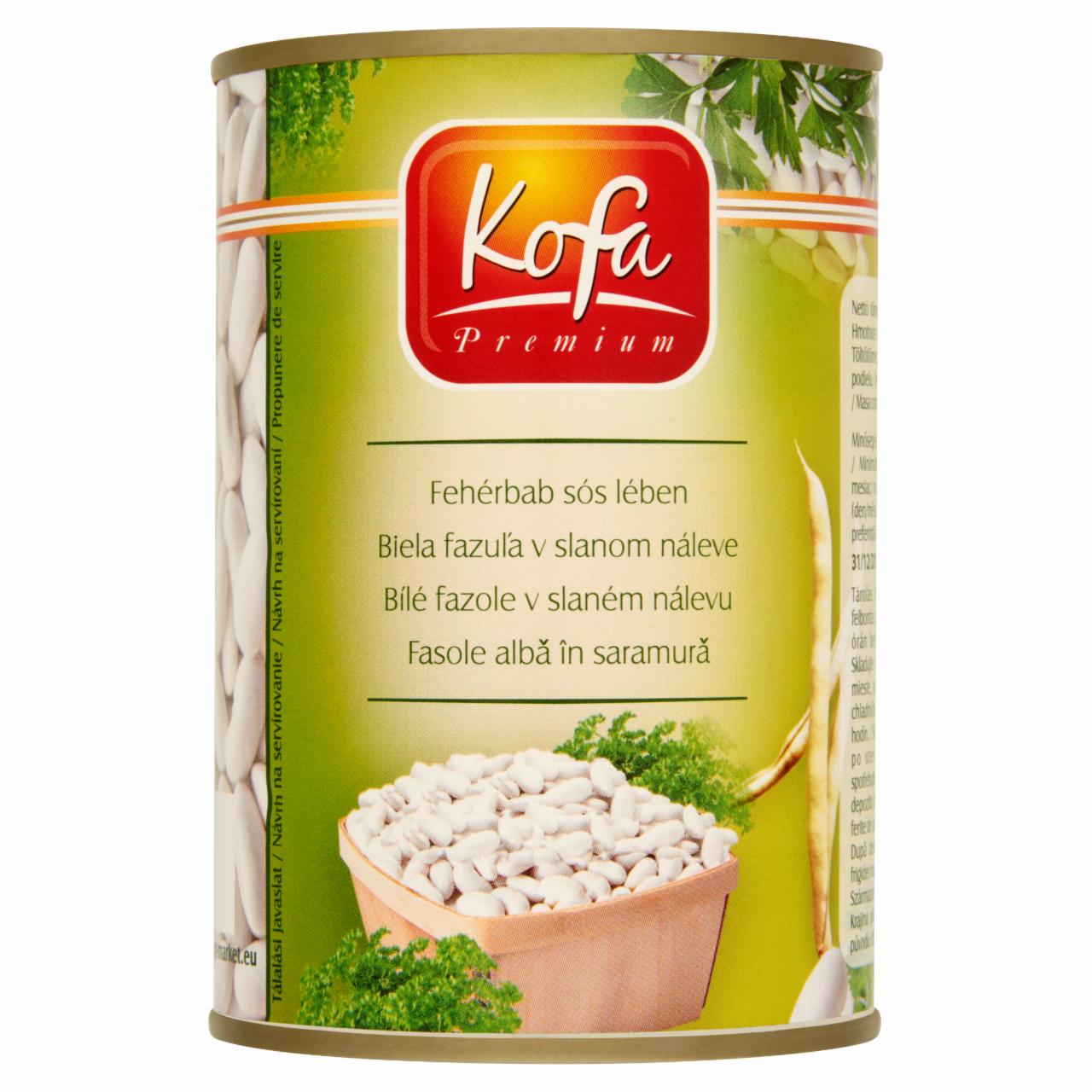 Képek - Kofa Premium fehér bab sós lében 400 g