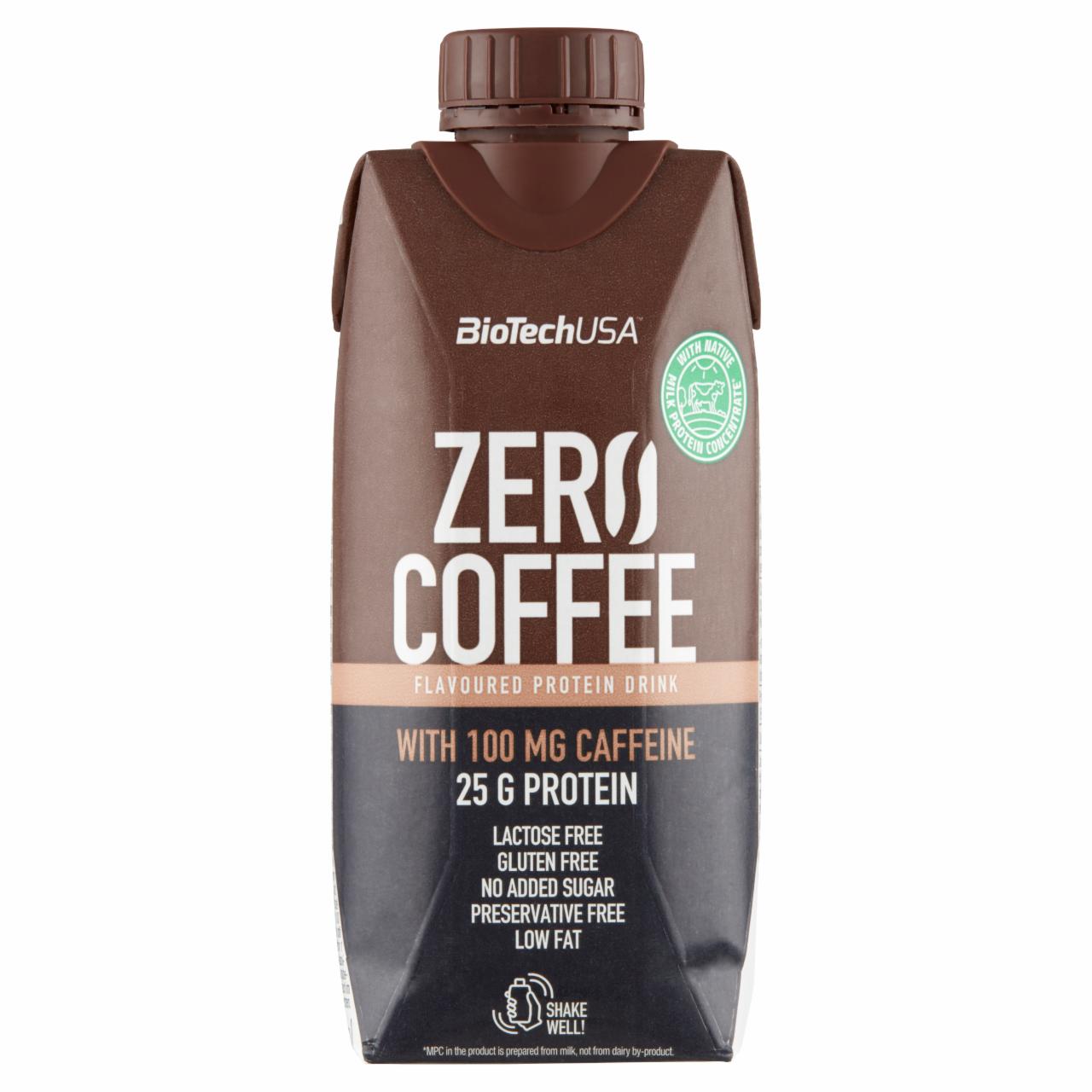 Képek - BioTechUSA Zero Coffee UHT sovány tejfehérje koncentrátum ital instant kávéval édesítőszerrel 330 ml