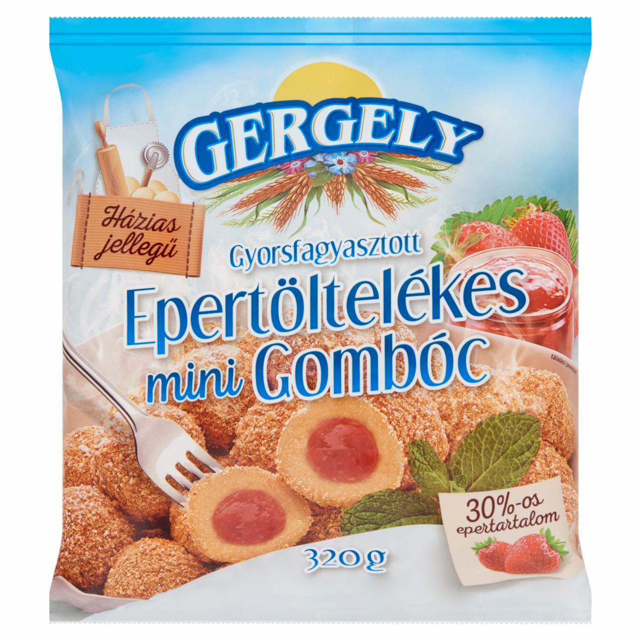 Képek - Gergely gyorsfagyasztott epertöltelékes mini gombóc 320 g