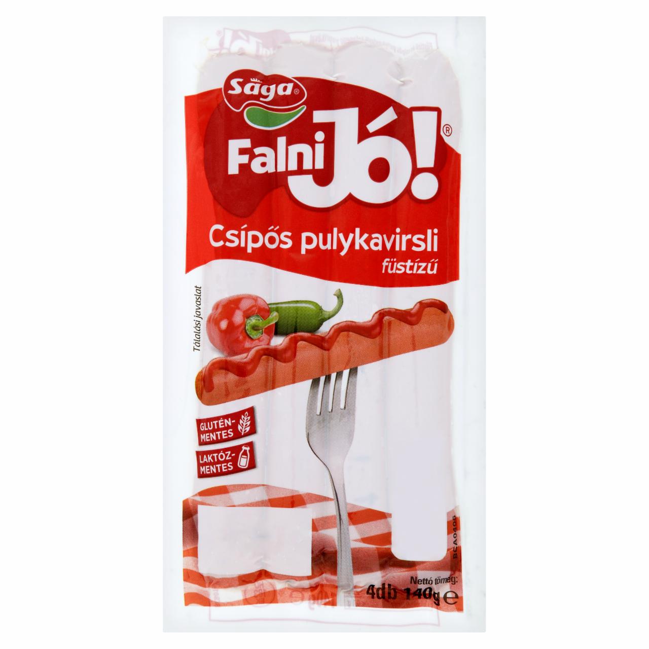 Képek - Sága Falni Jó! füstízű csípős pulykavirsli 4 db 140 g