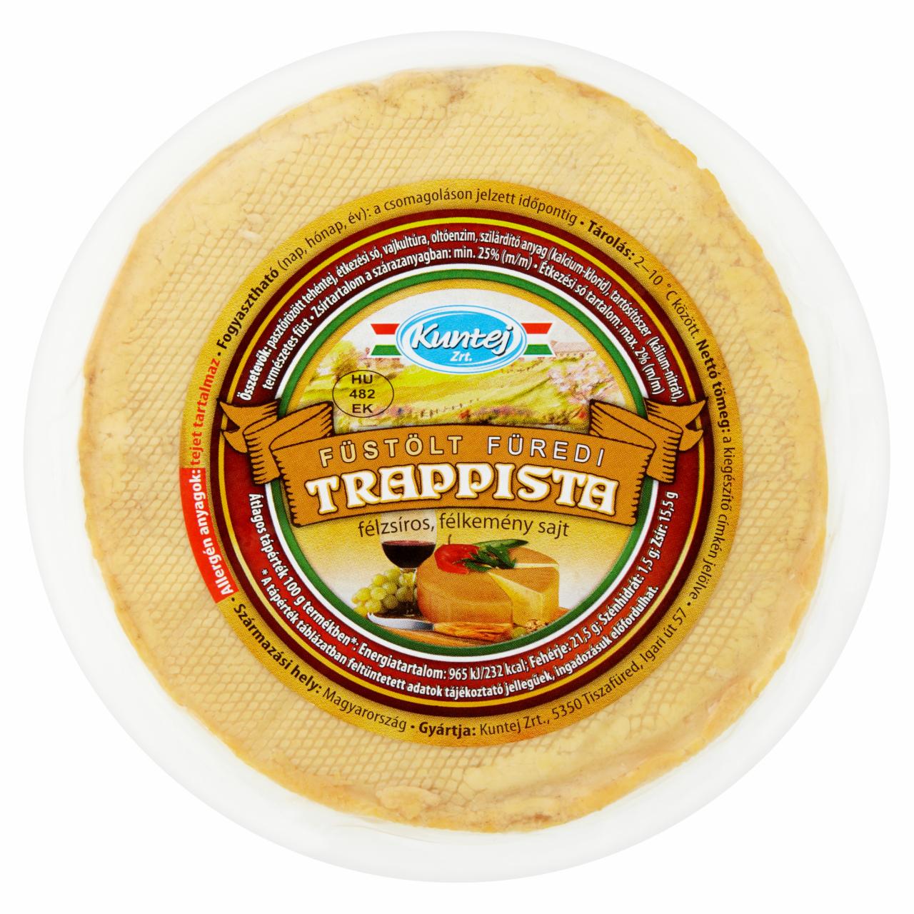 Képek - Kuntej füstölt füredi trappista sajt