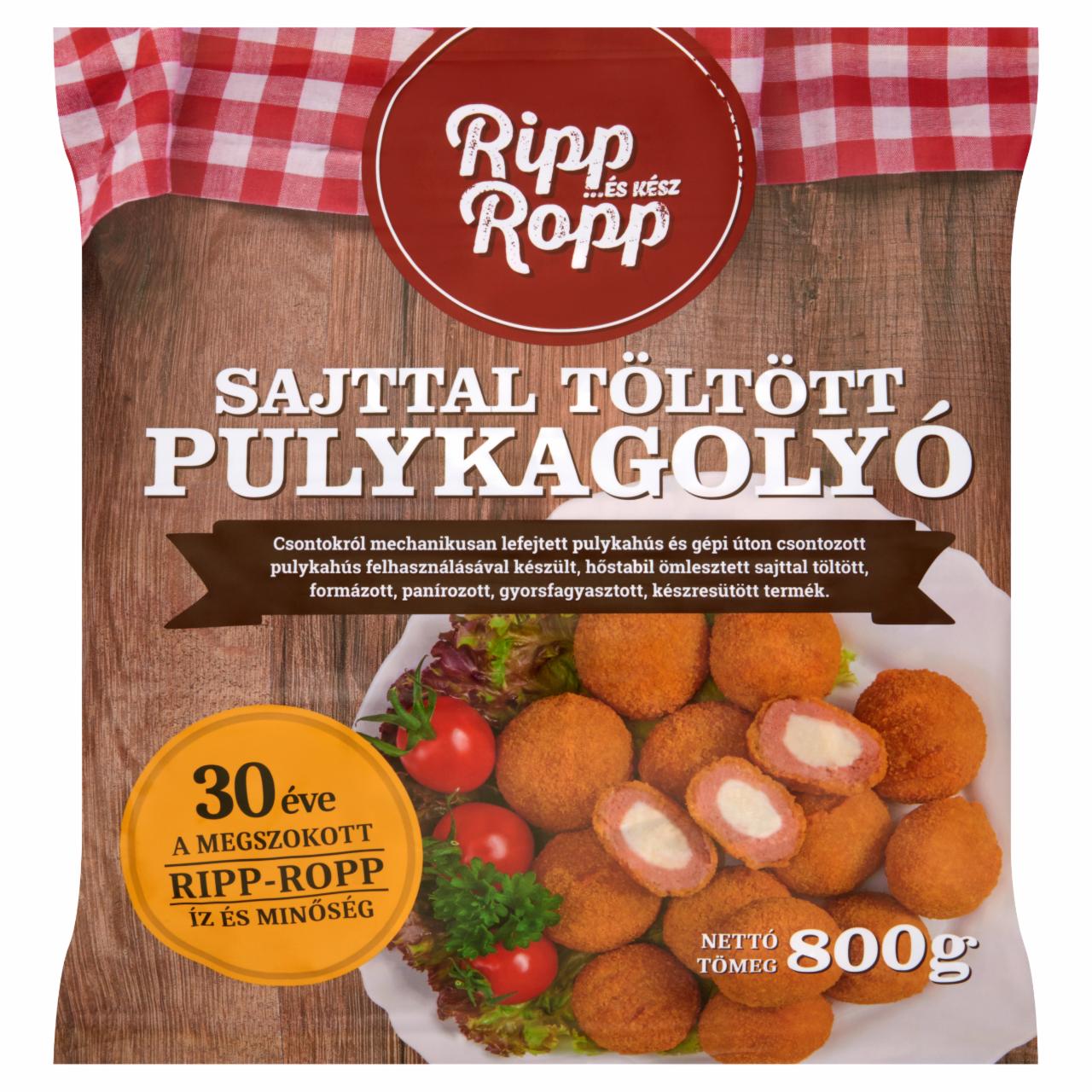 Képek - Ripp-Ropp gyorsfagyasztott sajttal töltött pulykagolyó 800 g