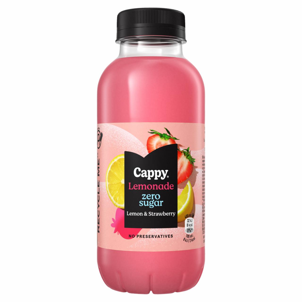 Képek - Cappy Lemonade szénsavmentes citromos üdítőital eperlével és édesítőszerekkel 400 ml
