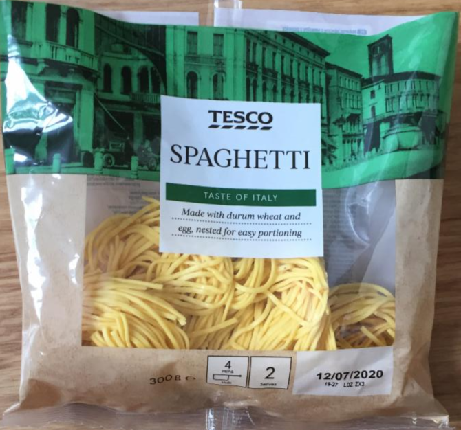 Képek - Tesco spaghetti friss 5 tojásos durumtészta 