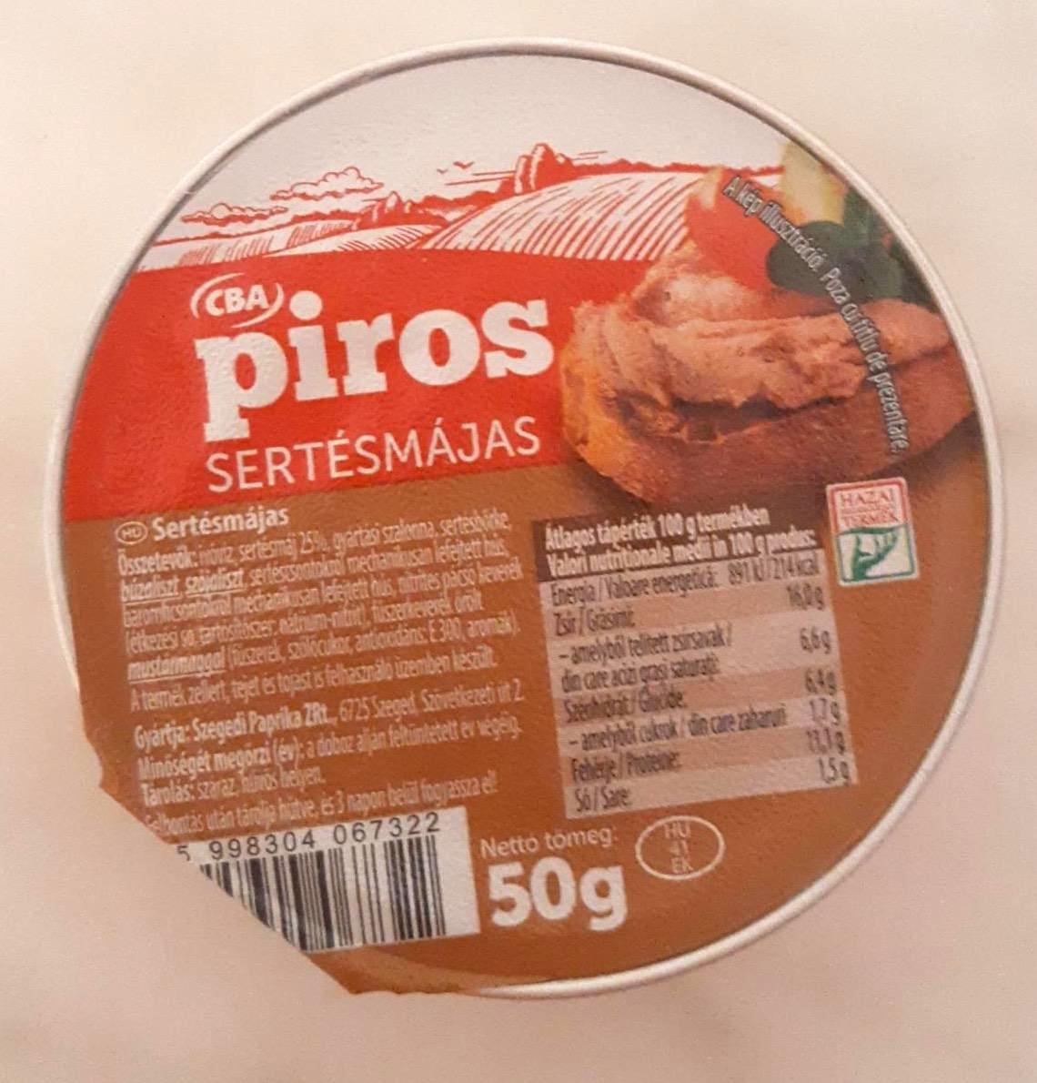 Képek - Sertésmájas CBA piros