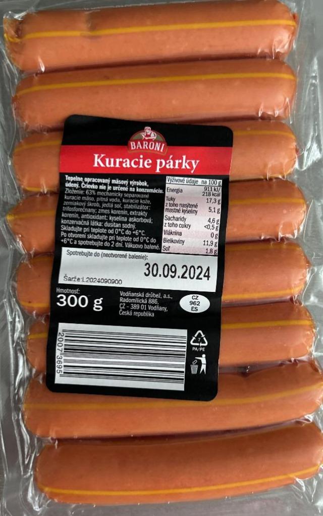 Képek - Kuracie párky Baroni