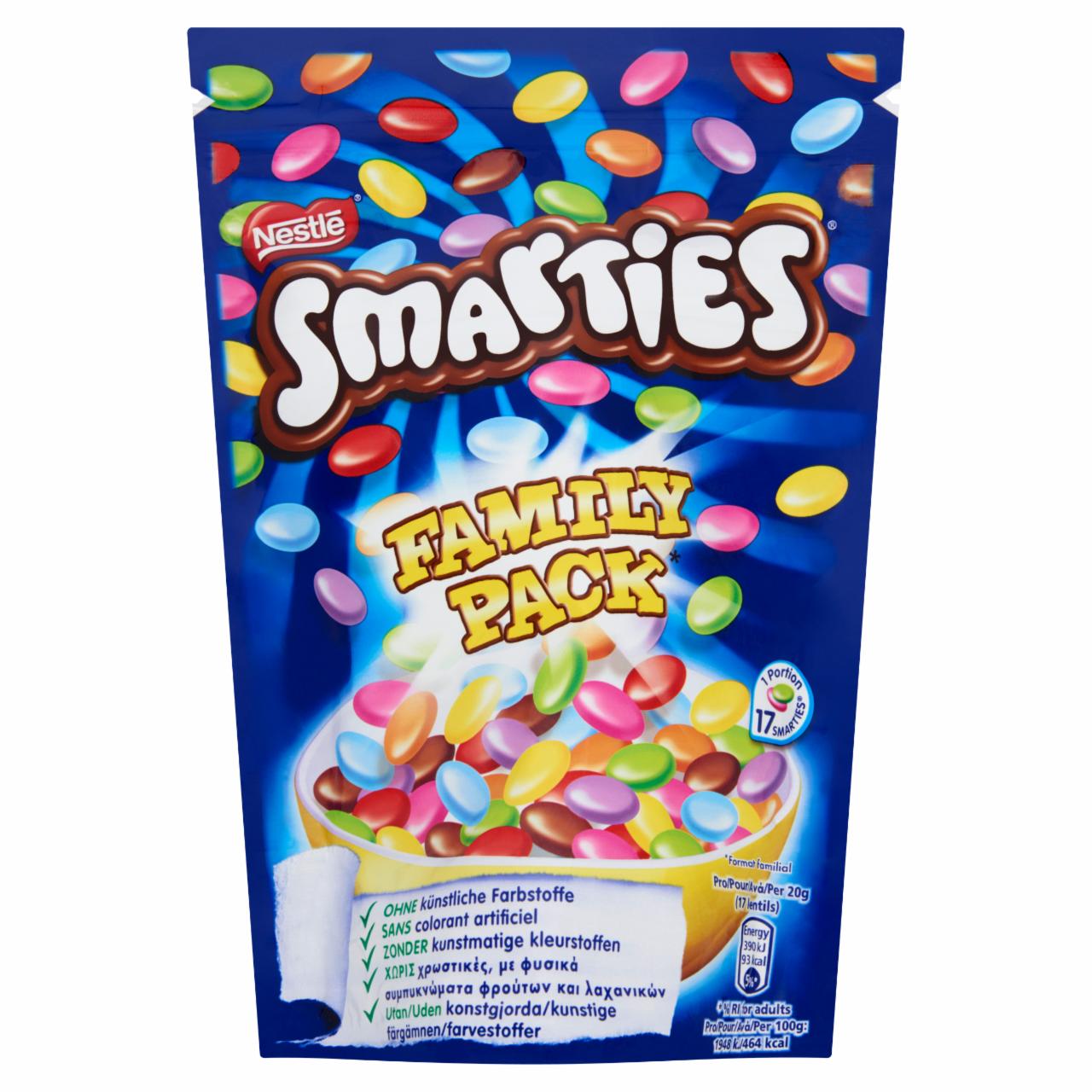 Képek - Smarties tejcsokoládé drazsé cukorbevonattal 240 g