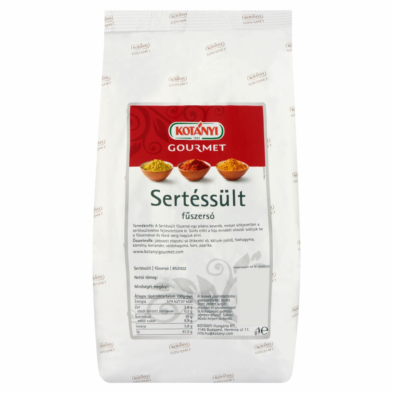 Képek - Kotányi Gourmet sertéssült fűszersó 1000 g