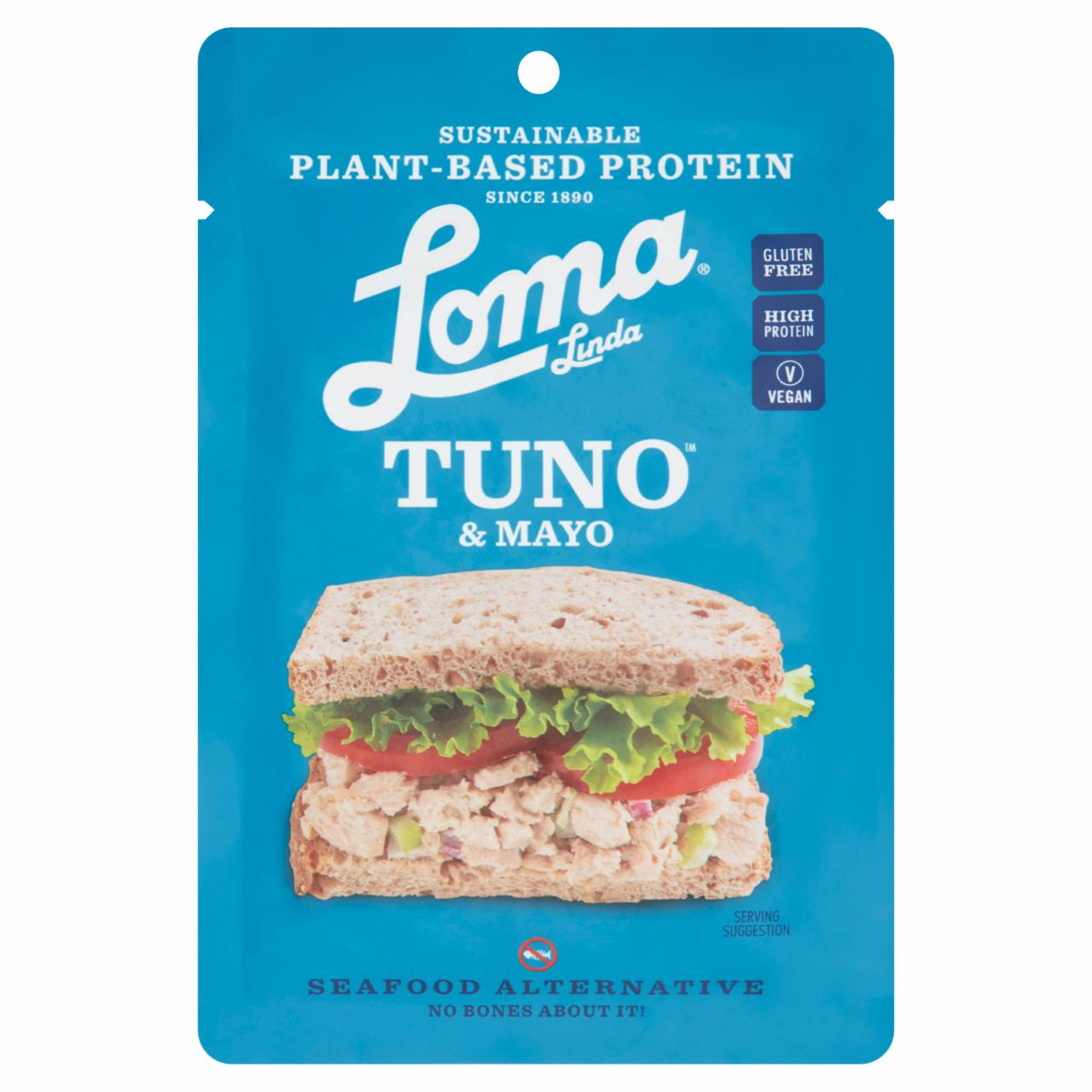 Képek - Loma Linda Tuno&Mayo vegán tasakos tonhal helyettesítő tojásmentes majonézzel 85 g