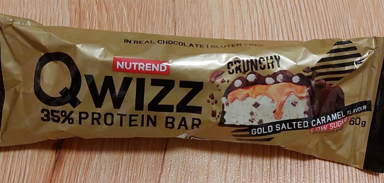 Képek - Qwizz 35% Protein bar Gold salted caramel flavour Nutrend