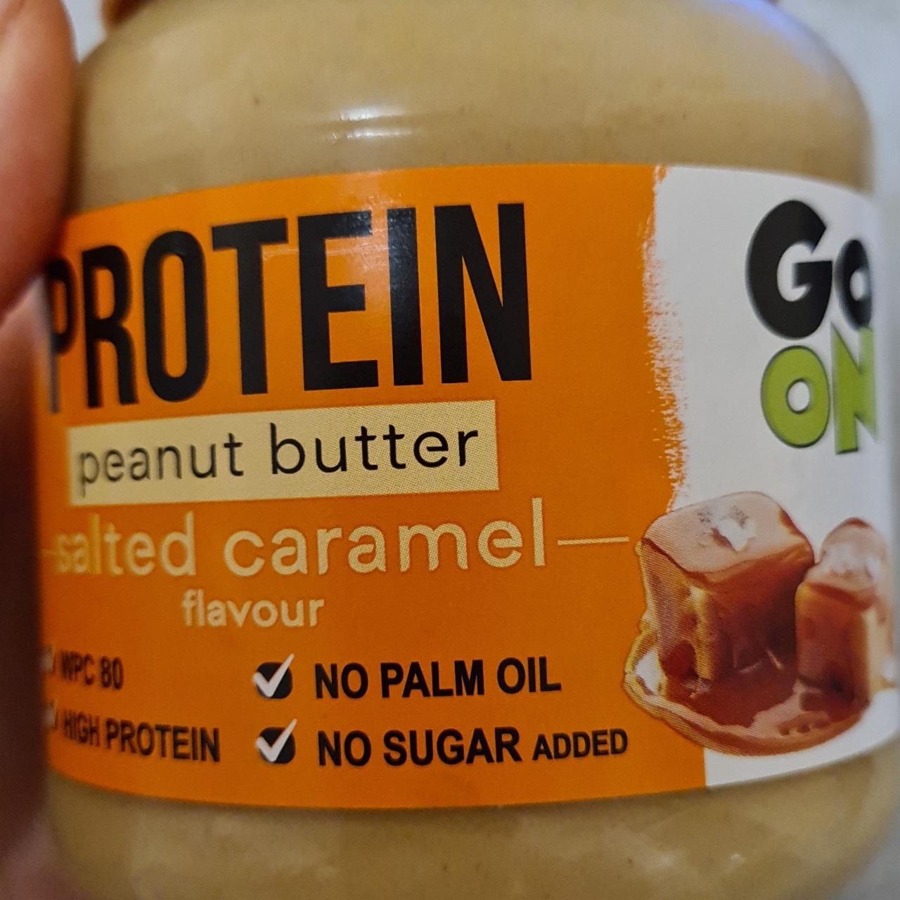 Képek - Protein Go On sós karamell mogyoróvaj hozzáadott fehérjével, hozzáadott cukor nélkül 350 g