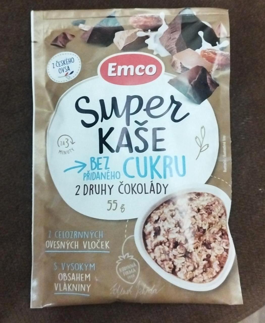 Képek - Super kaše bez přidaného cukru 2 druhy čokolády Emco