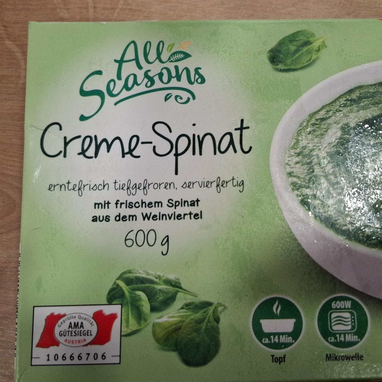 Képek - Creme spinat All Seasons