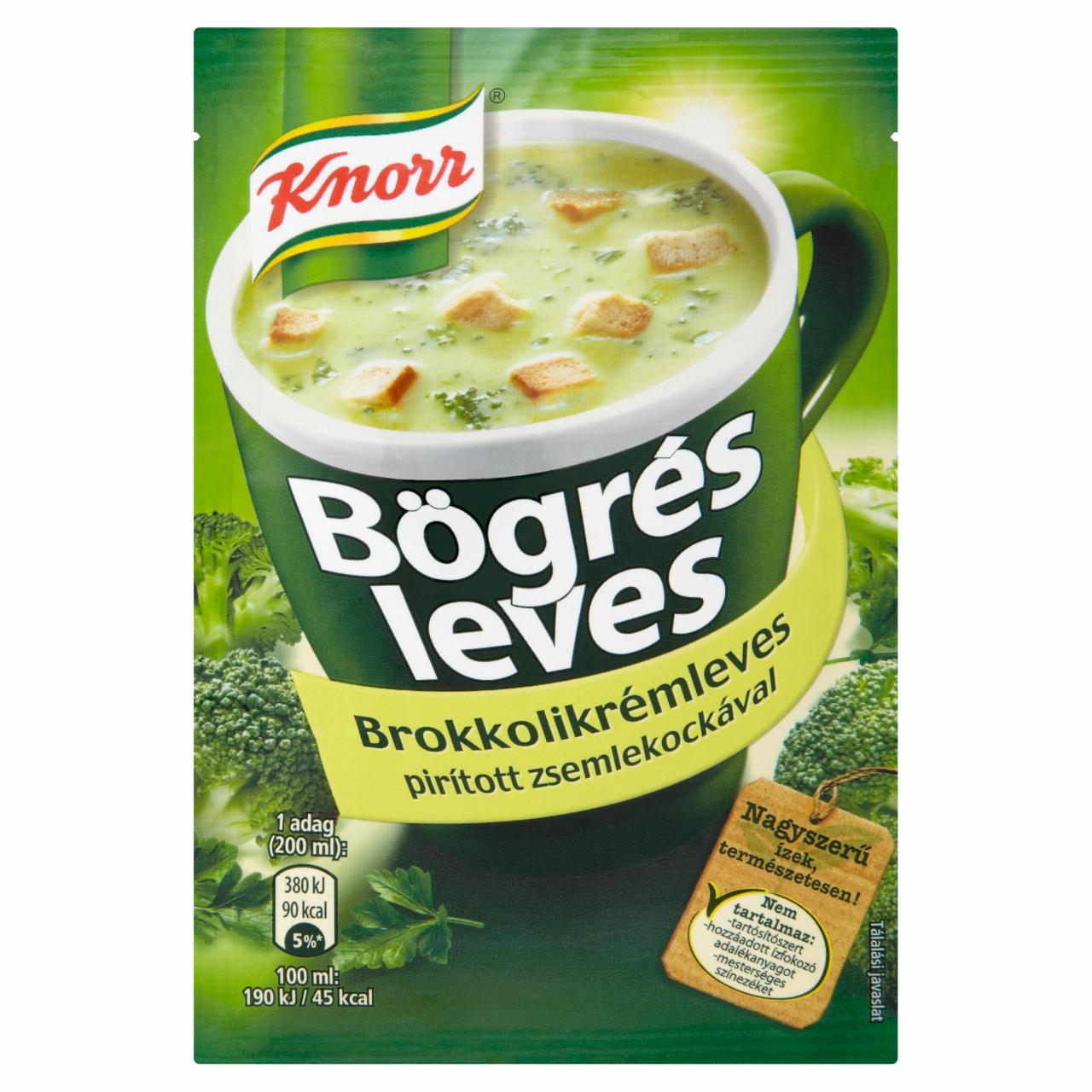 Képek - Bögrés Leves brokkolikrémleves pirított zsemlekockával Knorr