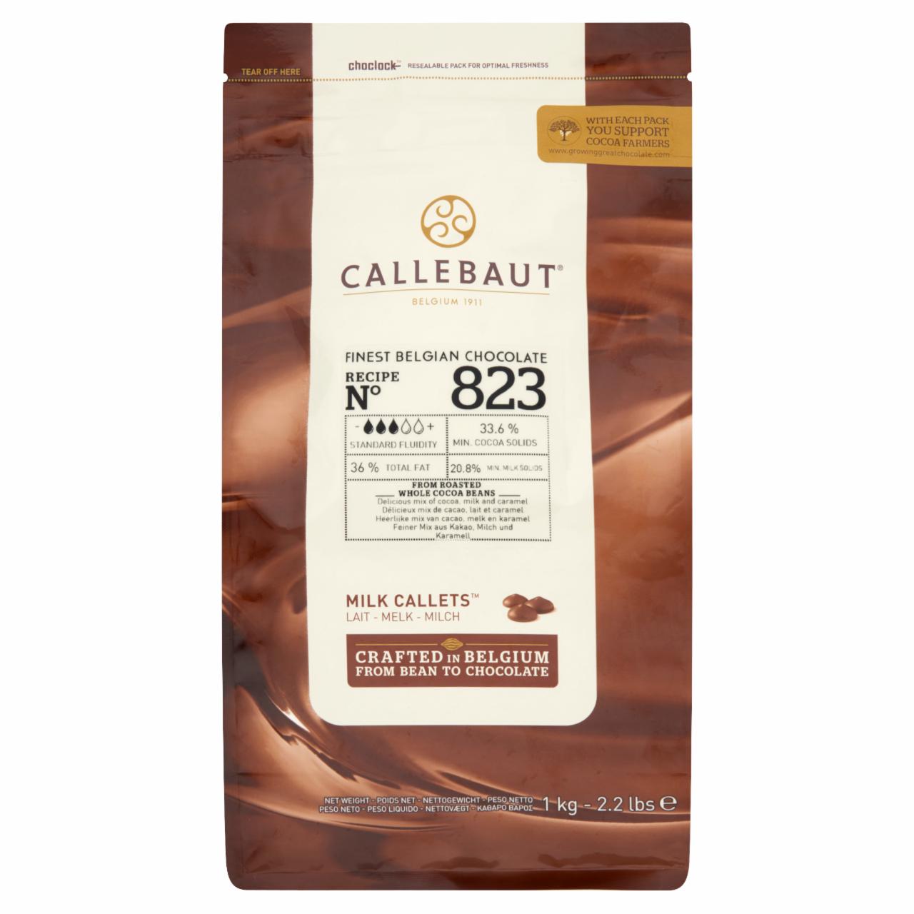 Képek - Callebaut 823NV tejcsokoládé pasztillák 1 kg