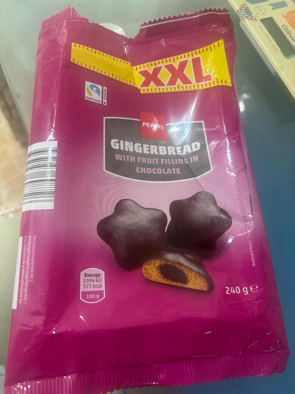 Képek - Gingerbread with fruit filling in chocolate Penny