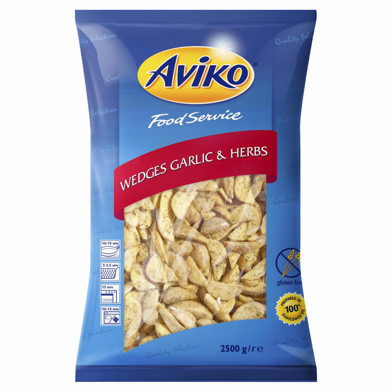 Képek - Aviko Food Service elősütött, gyorsfagyasztott burgonyagerezdek fokhagymás fűszerköpenyben 2500 g