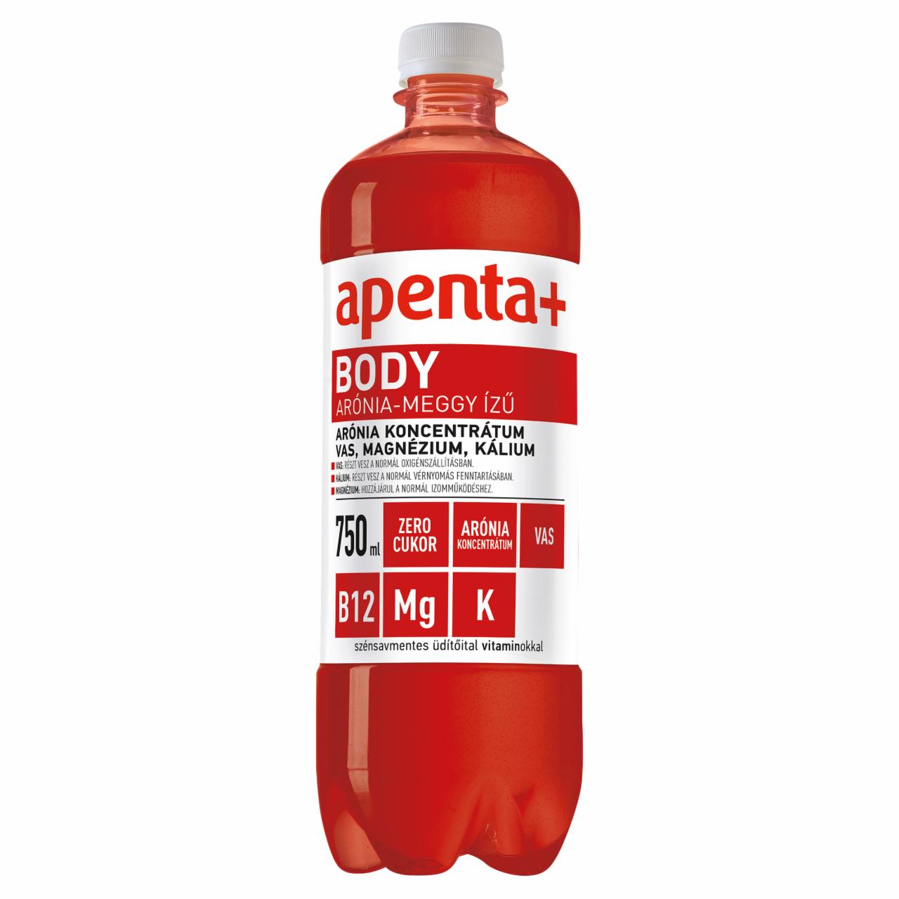 Képek - Apenta+ Body arónia-meggy ízű szénsavmentes üdítőital édesítőszerekkel, vitaminokkal 750 ml