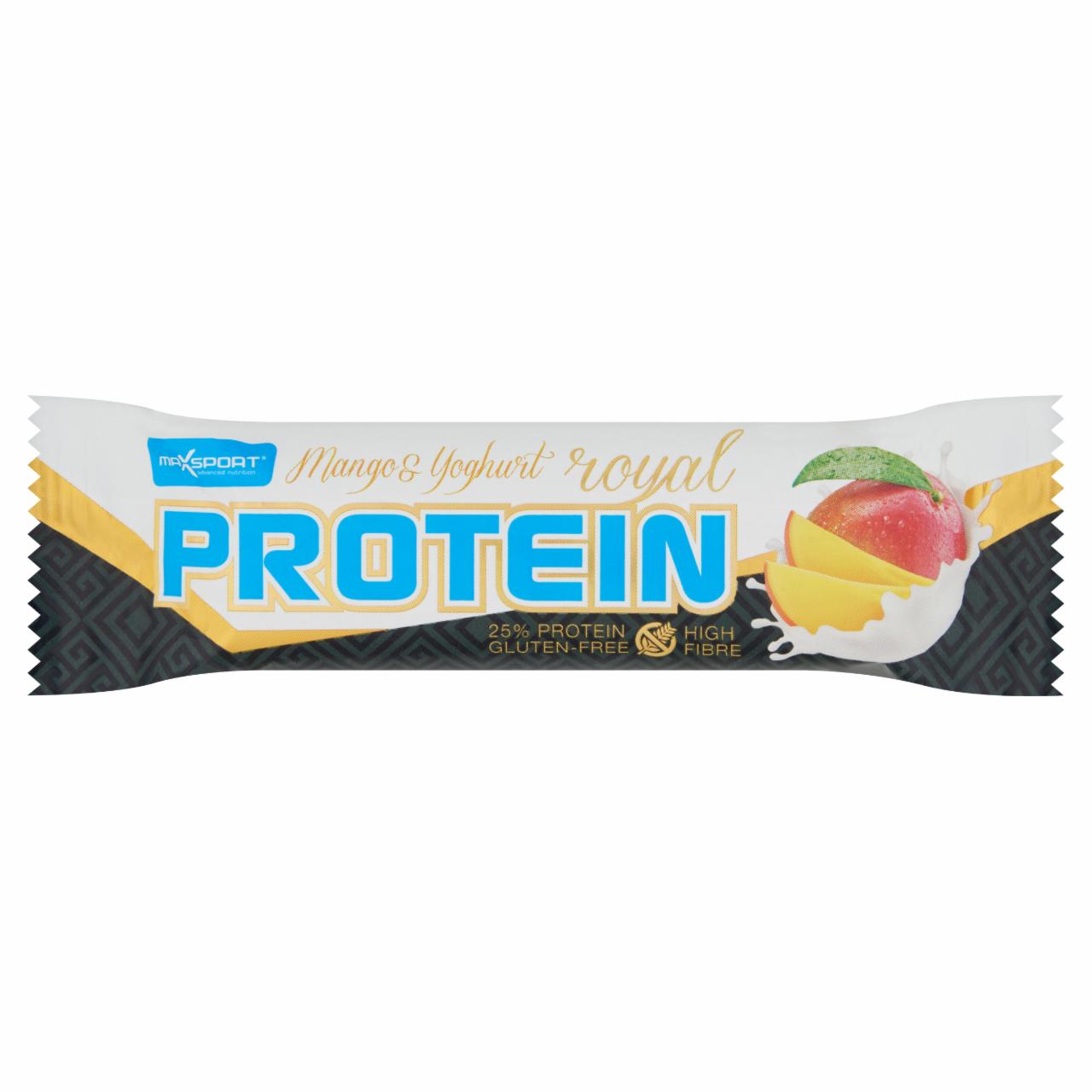 Képek - MaxSport Royal Protein gluténmentes, mangó ízű fehérje tartalmú szelet, joghurtos bevonattal 60 g