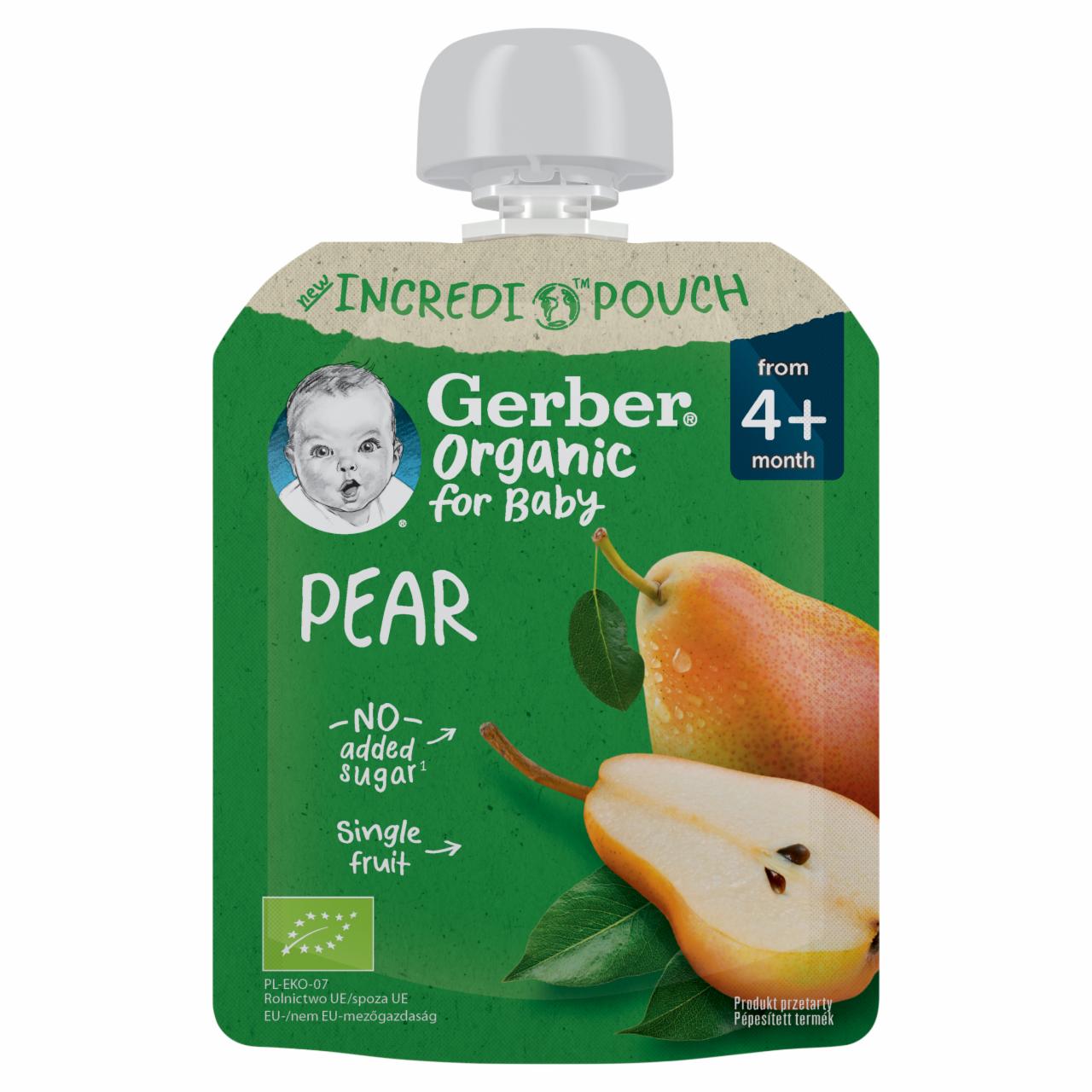 Képek - Gerber bio körte gyümölcspüré, 4 hónapos kortól 80 g