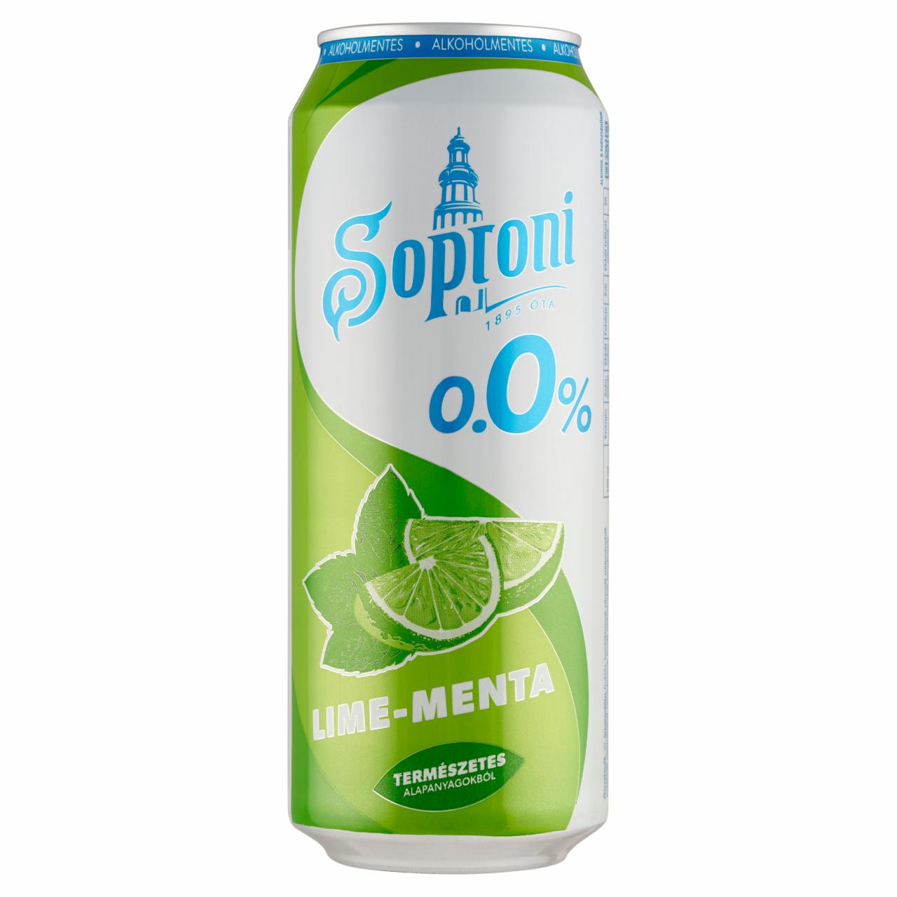 Képek - Soproni lime-mentás alkoholmentes sörital 0,0% 500 ml 